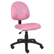 Boss Pink Microfiber Deluxe Posture Chair, B325-PK